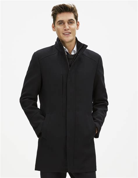 Manteau Col Officier En Laine Manteau Manteau Laine Homme Et Manteau Laine