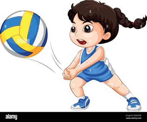 Una Jugadora De Voleibol Imagen Vector De Stock Alamy