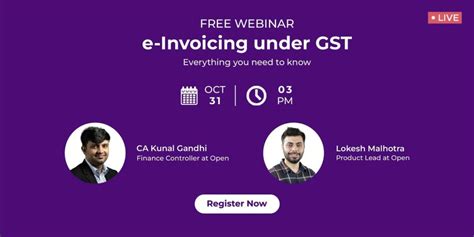 Webinar E Invoicing Under GST Everything You Need To Know October