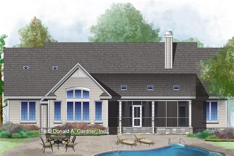 One Level Craftsman Home Plan With Screened Porch 444078GDN