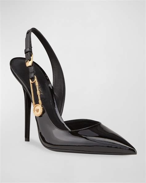 Versace Safety Pin Slingback Pumps Shopstyle