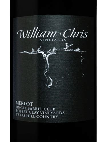 William Chris Vineyards Single Barrel Club Robert Clay Vineyards Merlot