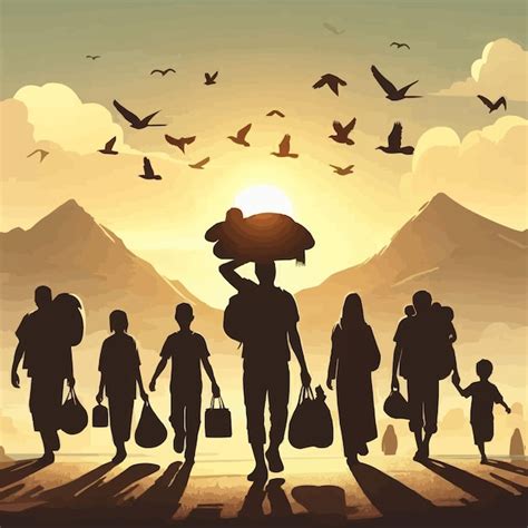 Premium Vector World Refugee Day Vector Illustration