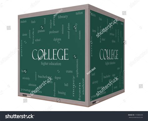 College Word Cloud Concept On 3d Stock Illustration 172986335