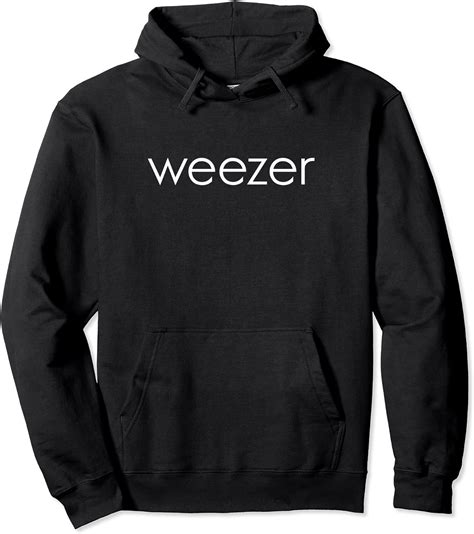 Weezer Classic Logo Pullover Hoodie Clothing Shoes