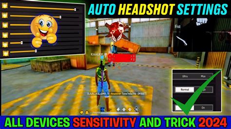 Free Fire Max Auto Headshot Trick 2024 Sensitivity 2gb 4gb 6gb Ram