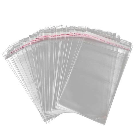 Borningfire 200 Pcs 6x8 Clear Resealable Cellophane Bags