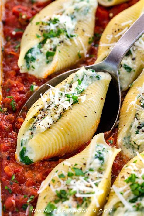 Stuffed Shells With Spinach Recipe Stuffed Shells Recipe Recipes