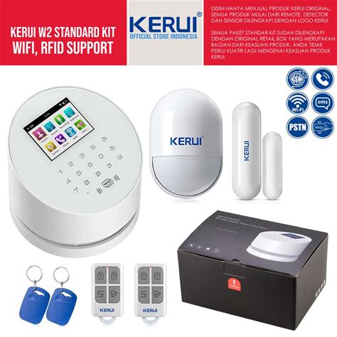 Jual Kerui Alarm Sistem W2 Wireless GSM WIFI PSTN RFID Shopee Indonesia