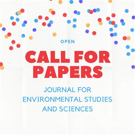 Call For Papers Environmental Advocacy AESSOnline Org