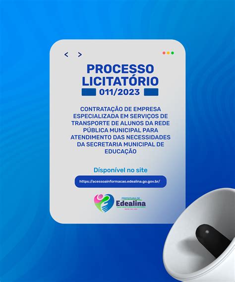 Processo Licitatório 011 2023 Prefeitura de Edealina