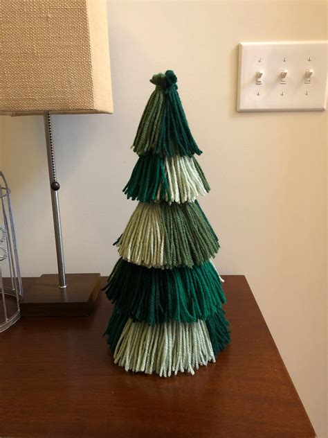 Yarn Tassel Christmas Tree Decor Etsy