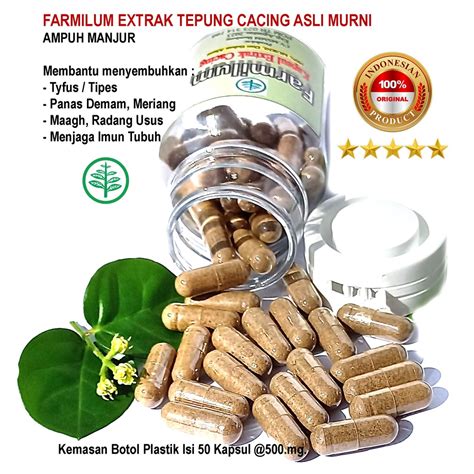 Jual Kapsul Pil Cacing Obat Tipes Paling Ampuh Ori Murni Murah Isi