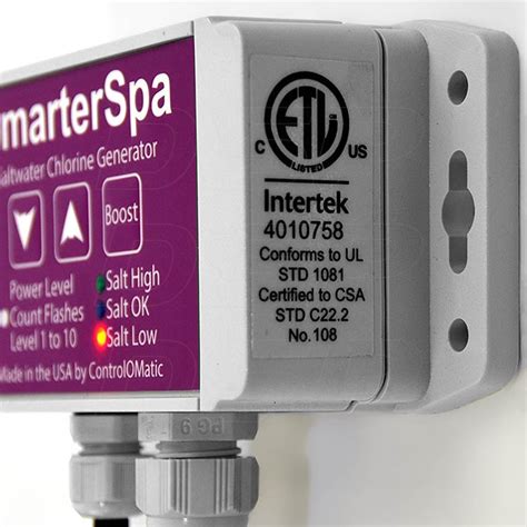 Controlomatic Smarterspa Chlorine Generator For Salt Spa Hot Tubs