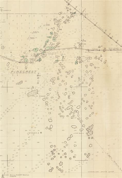 Unrecorded and intriguing map of northern Monroe County, Florida and ...