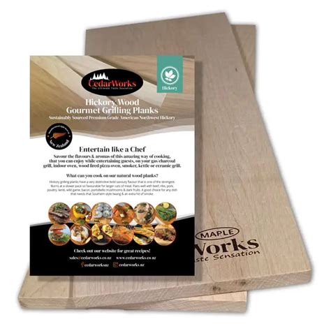 Hickory Wood Gourmet Grilling Planks Cm Pack Cedar Works