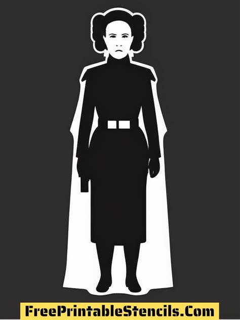 21 Free Printable Princess Leia Stencils And Silhouettes Free