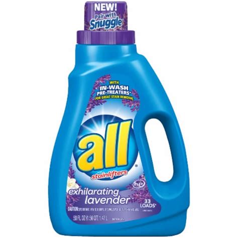 All Exhilarating Lavender Laundy Liquid Laundry Detergent 50 Fl Oz