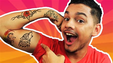 COMO FAZER TATUAGEM FALSA EM CASA YouTube