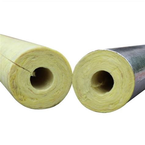 Lightweight Glass Wool Pipe Insulation With Reflective Outer Shield