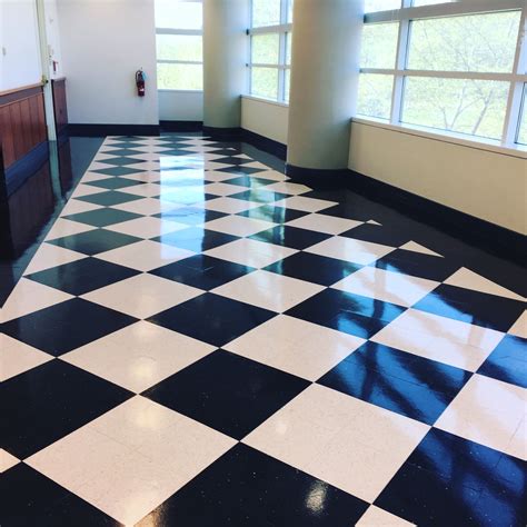 Black And White Checkerboard Floor At Our Local Courthouse In Upper