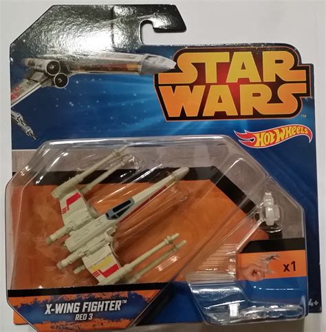 Hot Wheels X Wing Fighter Red Star Wars MOC Mattel Old School Toys