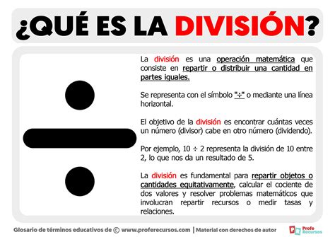 Qué es la División Definición de División