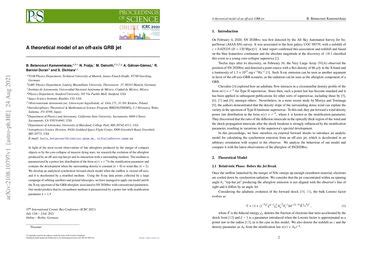 A theoretical model of an off-axis GRB jet | Papers With Code