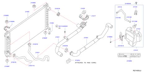 Nissan Maxima Radiator Coolant Hose Lower Flexible Hose 21503