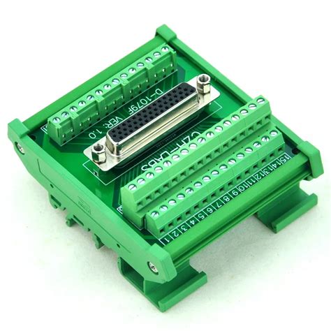 Din Rail Mount D Sub Db Hd Female Interface Module Breakout Board