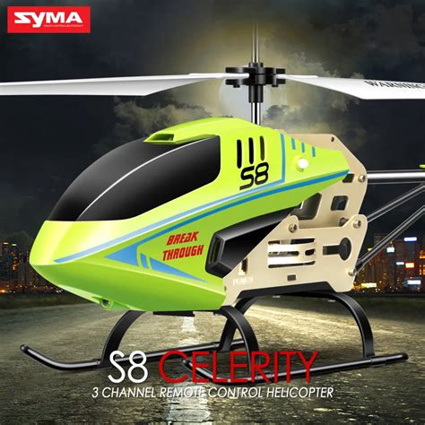 SYMA S8 RC helicóptero Gyro helicóptero de Control remoto avión con luz