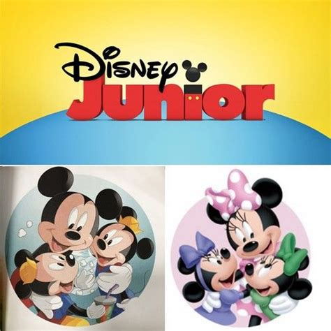 the disney junior logo and mickey mouse characters