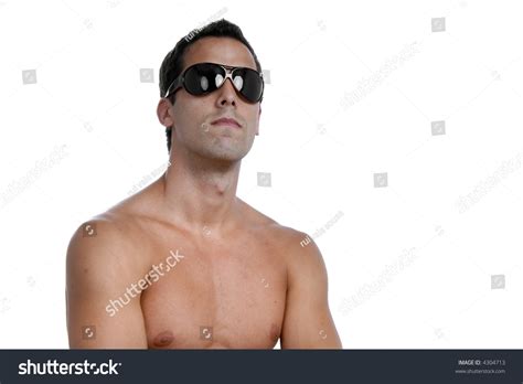 Naked Muscular Male Model Sun Glasses Stock Photo Shutterstock