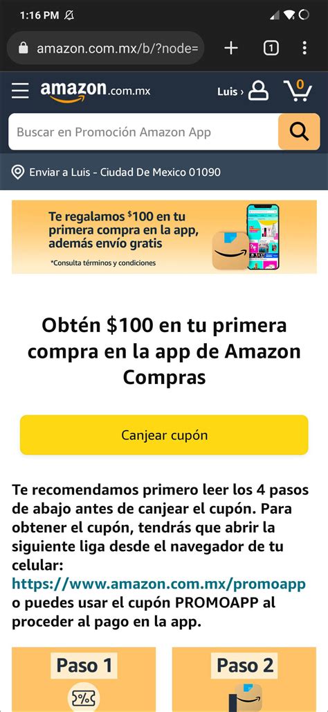 100 Pesos De Regalo En Amazon México En Tu Primer Pedido Con La