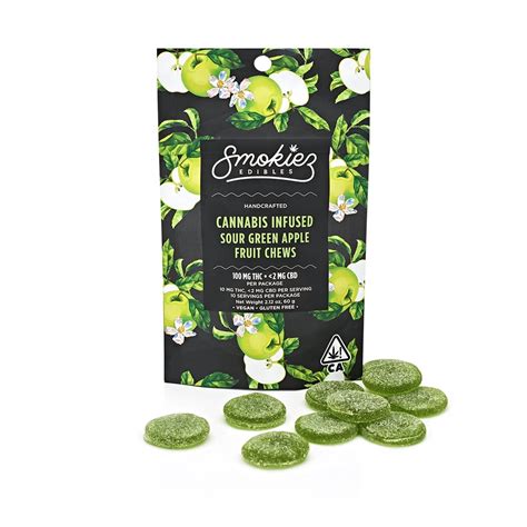 Smokiez Sour Green Apple Hybrid [10pk] 100mg 10pk Caliva