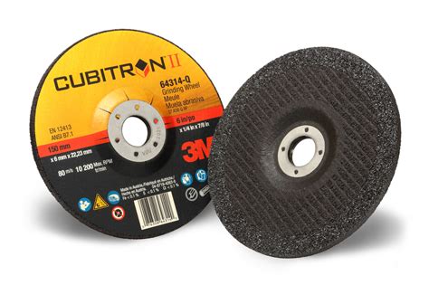 3M Cubitron II Depressed Center Grinding Wheel 64314 T27 6 In X 1 4