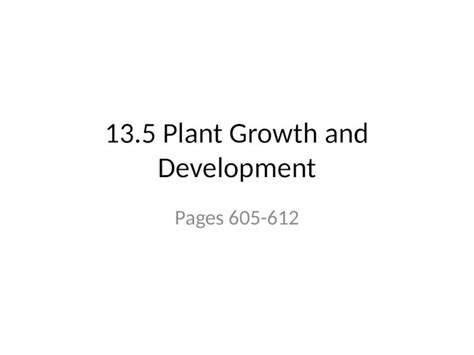 Pptx 135 Plant Growth And Development Dokumentips