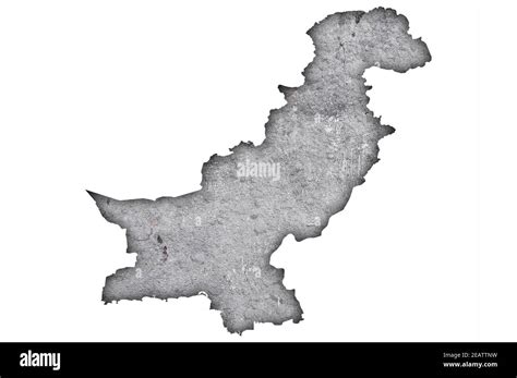 Map of Pakistan on weathered concrete Stock Photo - Alamy