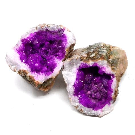 Moroccan Geode Pair Magenta The Crystal Man