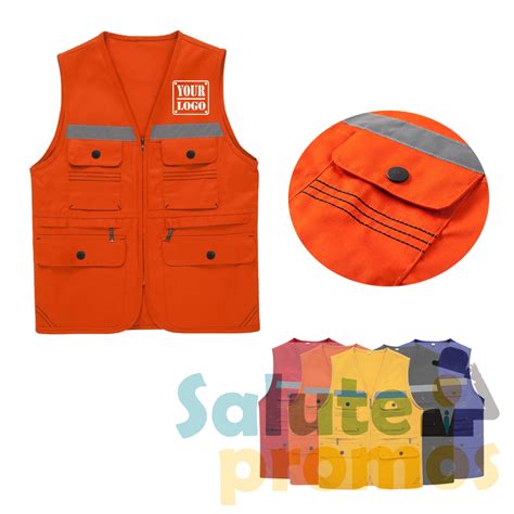 Personalized Universal Utility Work Vest With Multi Pockets And