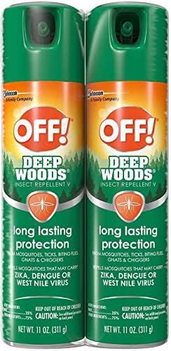 Off Deep Woods Insect Repellent Aerosol Dry Non Greasy Formula Bug Spray With