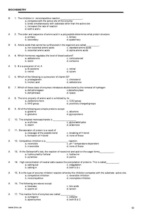 Sapling Learning Answer Key Biochemistry 1