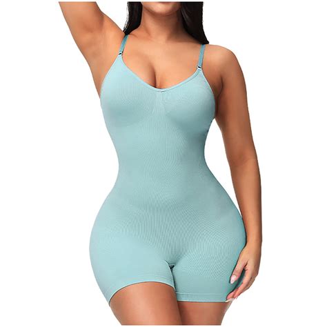 Elainilye Fashion Bodysuit Shapewear Tummy Control Ladies Seamless One