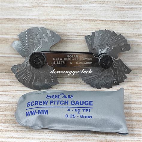 Jual Solar Screw Pitch Gauge Mall Drat Inchi Milli Alat Ukur Test Ulir