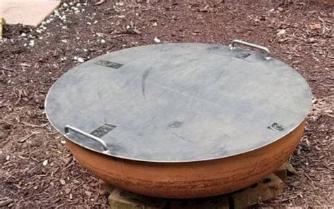 Fire Pit Lid 39 Outer Diameter Has 2 Handles On The Etsy