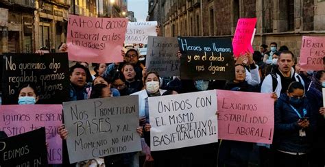 Protestan En Palacio Nacional Para Exigir La Basificaci N De