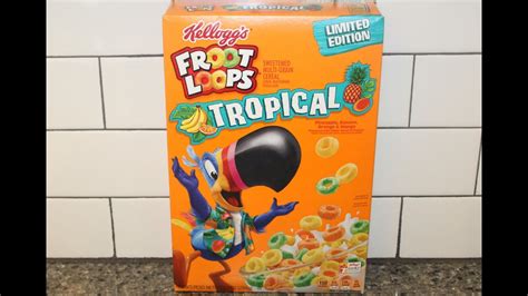 Kelloggs Tropical Froot Loops Cereal Review Youtube