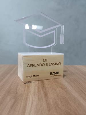 Acrilico Trof U Madeira Compre Produtos Personalizados No Elo