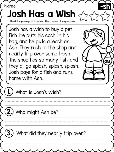 Digraph Reading Passages Comprehension Paper And Digital D Reading Comprehension Worksheets