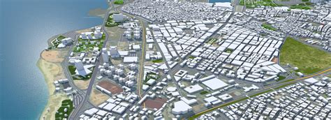 Tripoli city Libya 3d model 60km - FlippedNormals